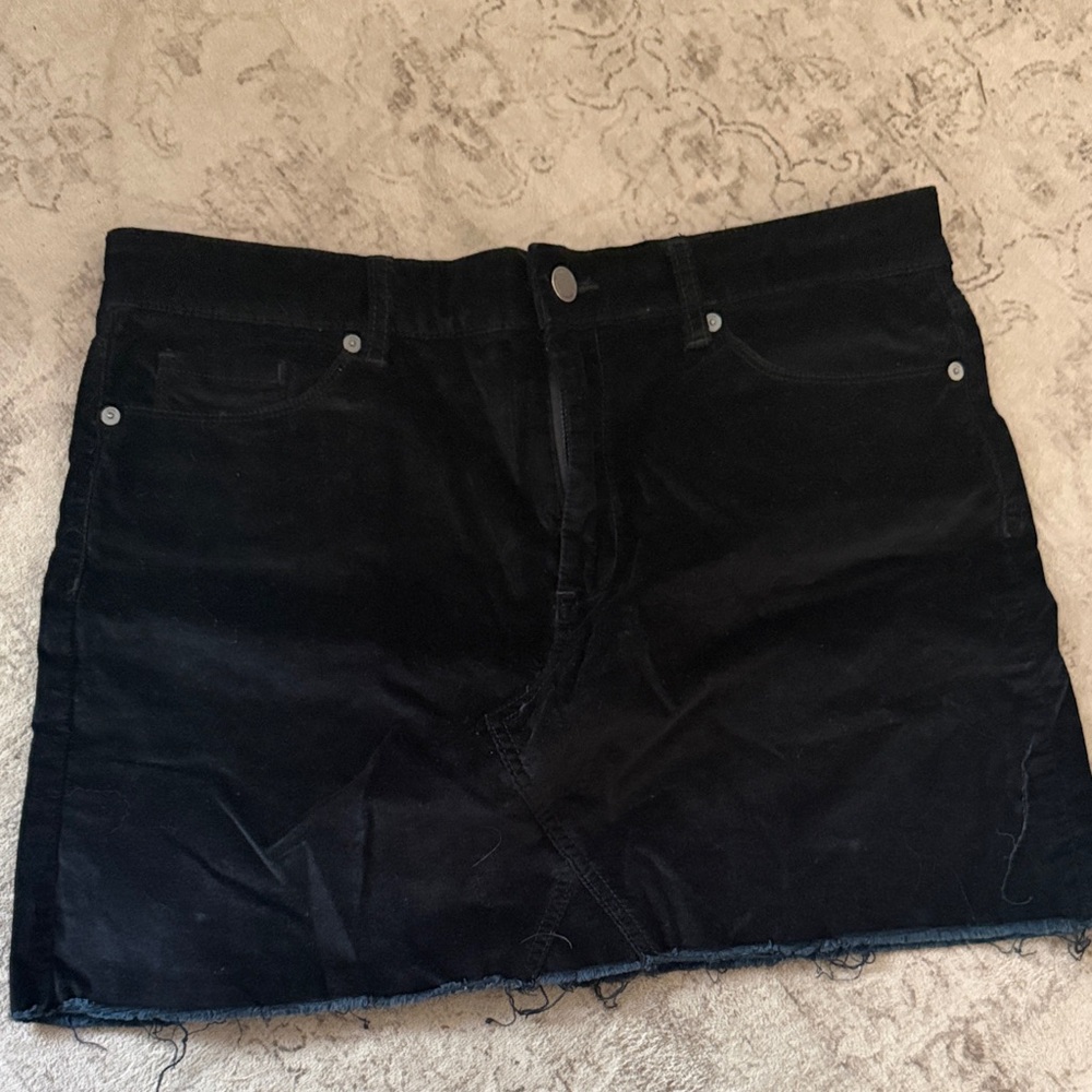 Black Suede Skirt